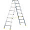 Escalera de tijera doble acceso MEHRSI®, 8 escalones, 12 kg