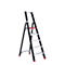 Escalera de tijera Professional Topline, unilateral, aluminio, 5 escalones, negro