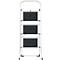 Escalera plegable Hailo K70 StandardLine, 3 escalones, altura de trabajo 2,70 m, barra de seguridad y protección plegable, hasta 150 kg, aluminio, plata