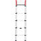 Escalera telescópica Hailo T80 FlexLine, EN 131-6, regulable en altura, desbloqueo con una mano, hasta 150 kg, 9 peldaños