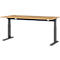 Escritorio Profi 2.0, rectangular, pata en C, An 1600 x P 800 x Al 700-810 mm, roble Grandson/negro