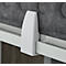 Escritorio, rectangular, regulable eléctricamente en altura, pata en T, An 1600 x F 800 x Al 620-1280 mm, incl. Memory Master + separador de escritorio, decoración arce/plata