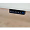 Escritorio Start Off, regulable eléctricamente en altura, rectangular, pata en T, ancho 1600 x fondo 800 x alto 755-1255 mm, decoración roble