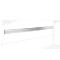 Metal bar with a smooth surface, attached to a white frame.