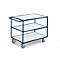 ESD-etagewagen met horizontale schuifbeugels, 3 etages, 790 x 490 mm