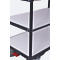 ESD Etagewagen, staal/spaanplaat, grafietgrijs/lichtgrijs, 3 etages, 1000 x 600 mm, EasySTOP, tot 250 kg