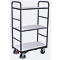 ESD Etagewagen, staal/spaanplaat, grafietgrijs/lichtgrijs, 3 etages, 1000 x 600 mm, EasySTOP, tot 250 kg