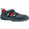 Black safety shoe with red lining and velcro straps. The shoe features the inscription "U Power".