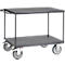 ESD-Tischwagen Fetra 9401B, bis 600 kg, 2 Etagen mit Plattformen, Ladefläche L 1000 x B 600 mm, TPE-Bereifung, Schiebegriff, Stahl, schiefergrau