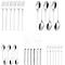 ESMEYER Bettina 30 pcs. 6Pers., Acier inoxydable 18/10 Couteau 22 cm, Acier à lame 2,5 mm, Cuillère/fourchette &amp; café/gâteau 145/165 mm