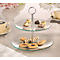 ESMEYER Cookie plateau en verre à 2 étages, Ø 25/21 cm, H 27 cm, transparent, dans un carton cadeau, lavable au lave-vaisselle