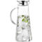 ESMEYER Faro Carafe en verre 1,7 L verre borosilicaté résistant à la chaleur, couvercle en acier inoxydable et silicone 18/10, H 285 mm