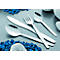 ESMEYER Set de 24 couverts pour 6 personnes, acier inoxydable 18/0 poli, couteau en acier à lame trowalisé, Stone-Wash