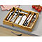 ESMEYER Simon range-couverts variable en bois de bambou, extensible de 285 à 400 mm, 5/7 compartiments, s'adapte à presque tous les tiroirs