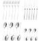 ESMEYER SYLVIA Set de 24 couverts pour 6 personnes, Acier inoxydable 18/0 poli, Couteaux 2,2 mm, Couverts 2,0 mm - Acier à lames