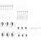 ESMEYER SYLVIA Set de 30 couverts pour 6 personnes : couteau de table 2,0 mm, cuillère/fourchette 2,2 mm, fourchettes à café/gâteau