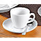 Espressotassen-Set BISTRO, 6 Tassen & Untertassen, jeweils 0,1 l, H 58 mm, Porzellan, weiß