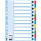 Esselte kartonnen tabbladen Mylar, 12 tabs blanco