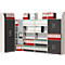 Estantería de oficina Dante®, módulo de estantería, Al 2250 x An 800 mm, sin pared trasera, blanco