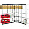 Estantería ensamblable Stora 100, módulo de estantería esquinera, 4 estantes, An 370 mm + profundidad