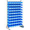 Estantes de almacenamiento de pie de un solo lado, W 1130 x D 500 x H 1885 mm, 70 x 3 l, azul