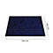 Alfombra rectangular azul oscuro, dimensiones: 600 x 400 mm, sobre fondo blanco.