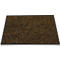 Felpudo marrón rectangular con borde negro. La superficie tiene una textura rugosa.