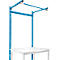 Estructura pórtica adicional con brazo saliente, Mesa básica SPEZIAL mesa de trabajo/banco de trabajo UNIVERSAL/PROFI, 1250 mm, azul luminoso