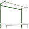 Estructura pórtica adicional con brazo saliente, Mesa básica SPEZIAL mesa de trabajo/banco de trabajo UNIVERSAL/PROFI, 2000 mm, verde reseda