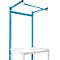 Estructura pórtica adicional con brazo saliente, Mesa básica STANDARD mesa de trabajo/banco de trabajo UNIVERSAL/PROFI, 1250 mm, azul luminoso