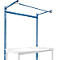 Estructura pórtica adicional con brazo saliente, Mesa básica STANDARD mesa de trabajo/banco de trabajo UNIVERSAL/PROFI, 1500 mm, azul brillante