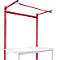 Estructura pórtica adicional con brazo saliente, Mesa básica STANDARD mesa de trabajo/banco de trabajo UNIVERSAL/PROFI, 1500 mm, rojo rubí