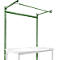 Estructura pórtica adicional con brazo saliente, Mesa básica STANDARD mesa de trabajo/banco de trabajo UNIVERSAL/PROFI, 1500 mm, verde reseda