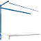Estructura pórtica adicional con brazo saliente, Mesa de extensión SPEZIAL mesa de trabajo/banco de trabajo UNIVERSAL/PROFI, 2000 mm, azul brillante