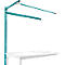Estructura pórtica adicional con brazo saliente, Mesa de extensión STANDARD mesa de trabajo/banco de trabajo UNIVERSAL/PROFI, 1500 mm, azul agua