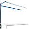 Estructura pórtica adicional con brazo saliente, Mesa de extensión STANDARD mesa de trabajo/banco de trabajo UNIVERSAL/PROFI, 2000 mm, azul brillante