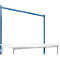 Estructura pórtica adicional, mesa básica STANDARD sistema mesa de trabajo/banco de trabajo UNIVERSAL/PROFI, 2000 mm, azul brillante