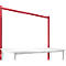 Estructura pórtica adicional, mesa básica STANDARD sistema mesa de trabajo/banco de trabajo UNIVERSAL/PROFI, 2000 mm, rojo rubí