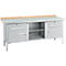 Établi à caisson Schäfer Shop Select PW 200-0, plateau en hêtre multiplex, avec couvercle en acier, jusqu'à 750 kg, L 2000 x P 700 x H 840 mm, aluminium blanc
