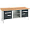 Établi à caisson Schäfer Shop Select PW 200-0, plateau en hêtre multiplex, jusqu'à 750 kg, L 2000 x P 700 x H 840 mm, anthracite