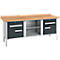Établi à caisson Schäfer Shop Select PW 200-0, plateau en hêtre multiplex, jusqu'à 750 kg, L 2000 x P 700 x H 840 mm, anthracite