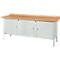 Établi à caisson Schäfer Shop Select PW 200-3, plateau en hêtre multiplex, jusqu'à 750 kg, L 2000 x P 700 x H 840 mm, gris clair