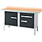 Etabli à caisson Schäfer Shop Select PWi 150-3, plateau en hêtre multiplex, avec chant en acier, jusqu'à 750 kg, L 1500 x P 700 x H 840 mm, anthracite