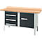 Établi à caisson Schäfer Shop Select PWi 150-4, plateau en hêtre multiplex, jusqu'à 750 kg, L 1500 x P 700 x H 840 mm, anthracite
