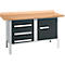 Établi à caisson Schäfer Shop Select PWi 150-4, plateau en hêtre multiplex, jusqu'à 750 kg, L 1500 x P 700 x H 840 mm, anthracite