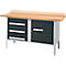 Établi à caisson Schäfer Shop Select PWi 150-4, plateau en hêtre multiplex, jusqu'à 750 kg, L 1500 x P 700 x H 840 mm, anthracite