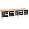 Établi à caisson Schäfer Shop Select PWi 300-0, plateau en hêtre multiplex, jusqu'à 750 kg, L 3000 x P 700 x H 840 mm, anthracite