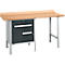 Etabli combiné Schäfer Shop Select PWi 150-2, plateau en hêtre multiplex, jusqu'à 750 kg, L 1500 x P 700 x H 840 mm, anthracite