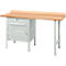 Etabli combiné Schäfer Shop Select PWi 150-2, plateau en hêtre multiplex, jusqu'à 750 kg, L 1500 x P 700 x H 840 mm, gris clair