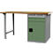 Etabli en ligne Bedrunka+Hirth, plateau de travail en multiplex hêtre, 1 tiroir &amp; 1 porte battante, verrouillable, jusqu'à 1000 kg, L 2000 x P 750 x H 859 mm